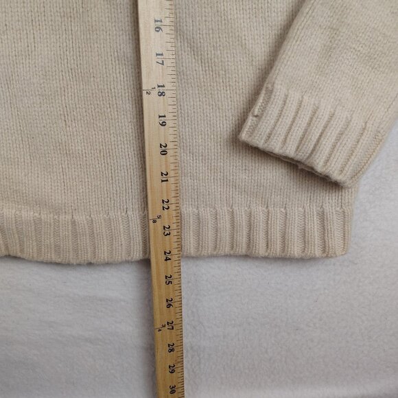 VTG American Eagle Lambswool Sweater Mens M/L/XL Cream Fair Isle Crewneck - Picture 6 of 8